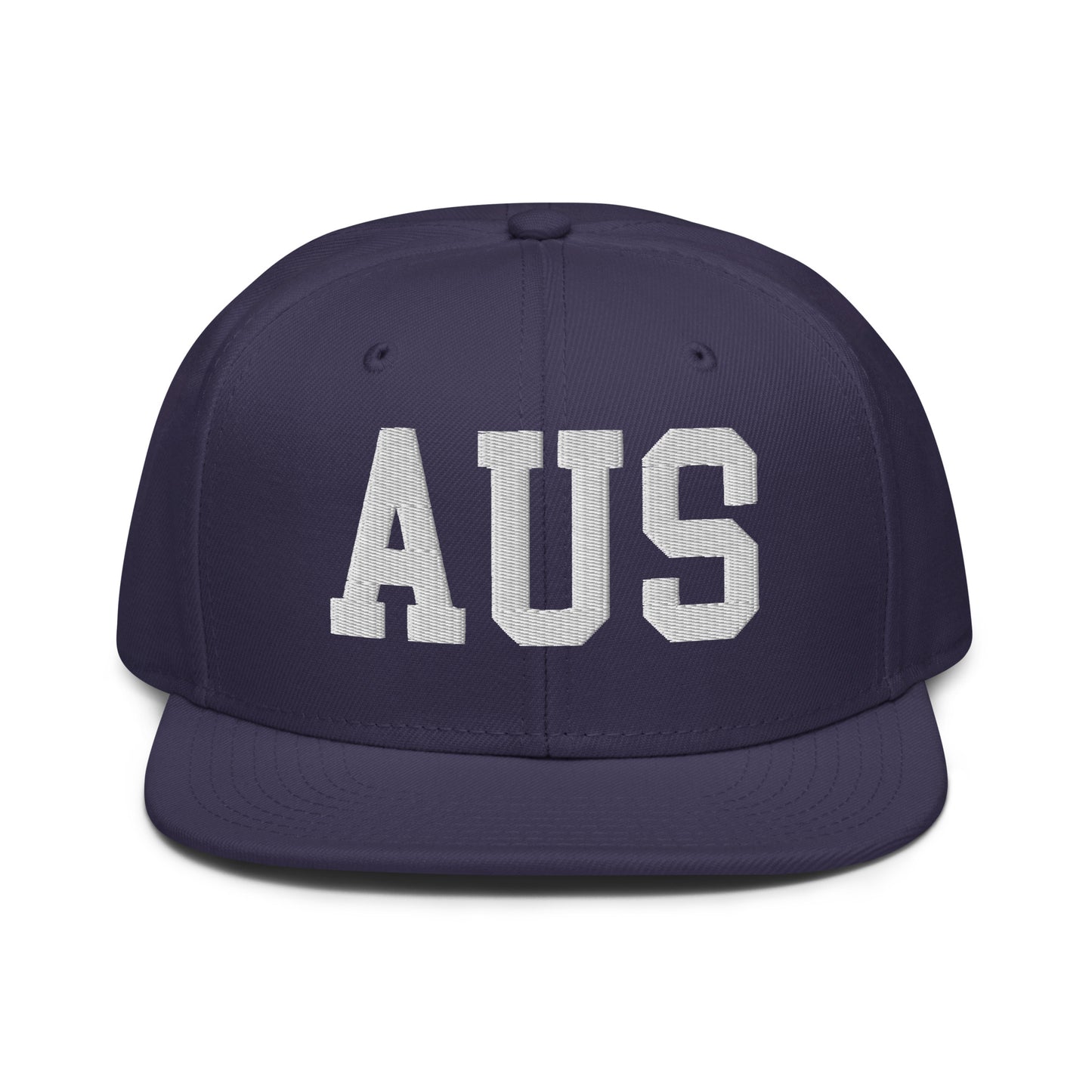 College-Style Wool-Blend Snapback Hat • White • AUS Austin • YHM Designs - Image 10