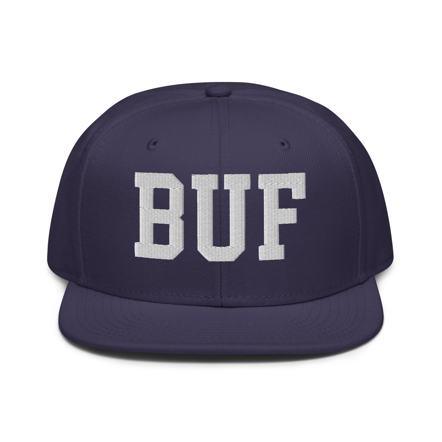 College-Style Wool-Blend Snapback Hat • White • BUF Buffalo • YHM Designs - Image 10