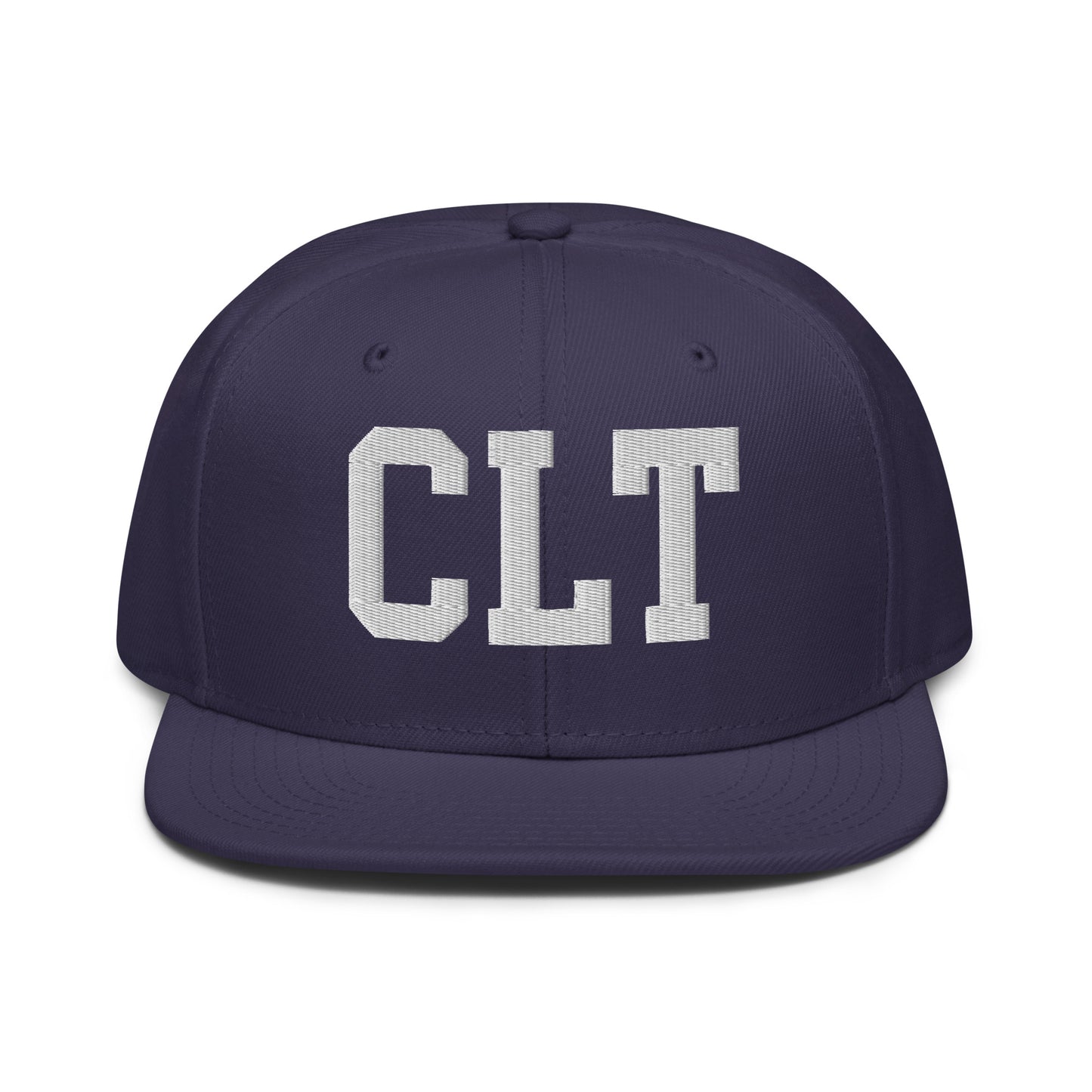 College-Style Wool-Blend Snapback Hat • White • CLT Charlotte • YHM Designs - Image 10