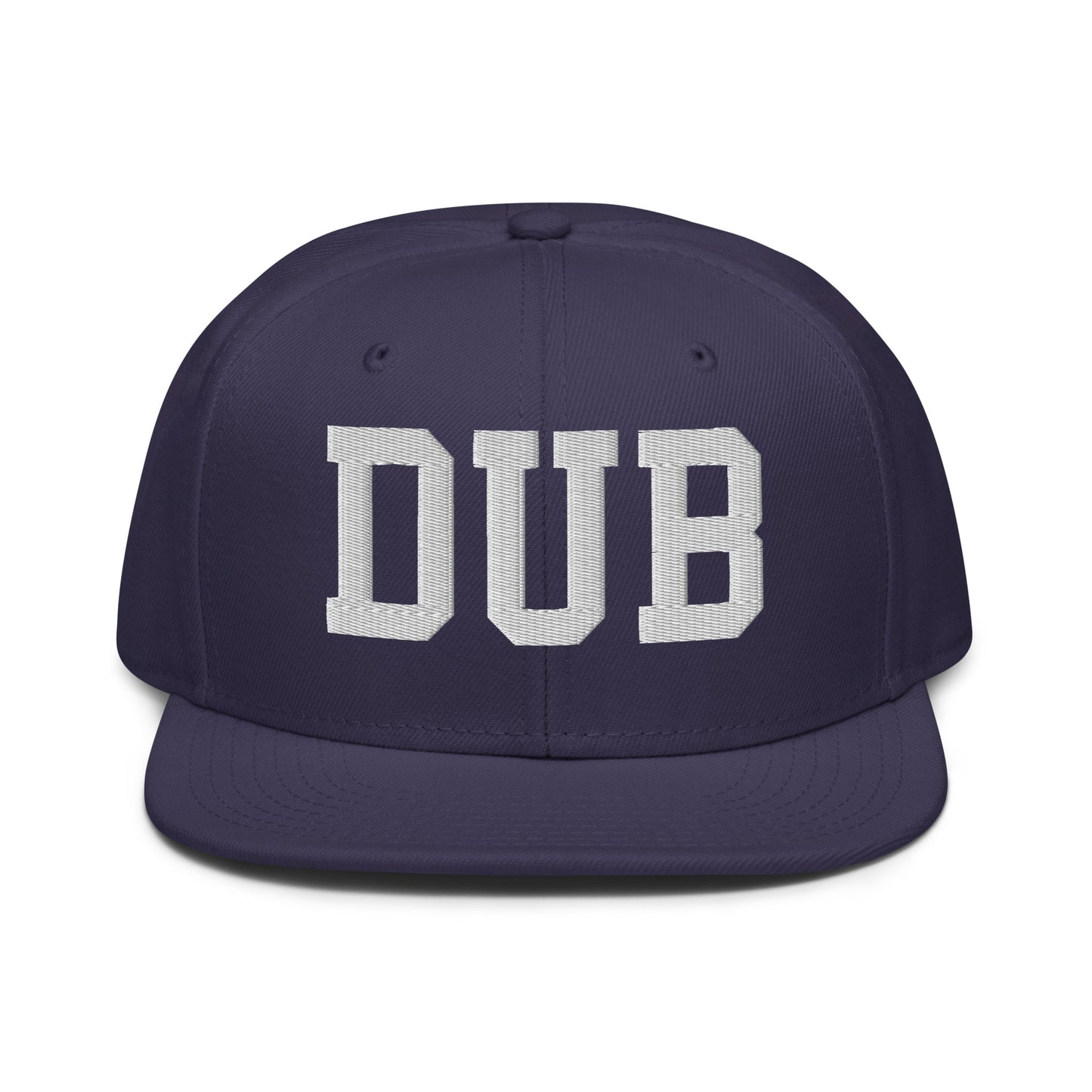 College-Style Wool-Blend Snapback Hat • White • DUB Dublin • YHM Designs - Image 10
