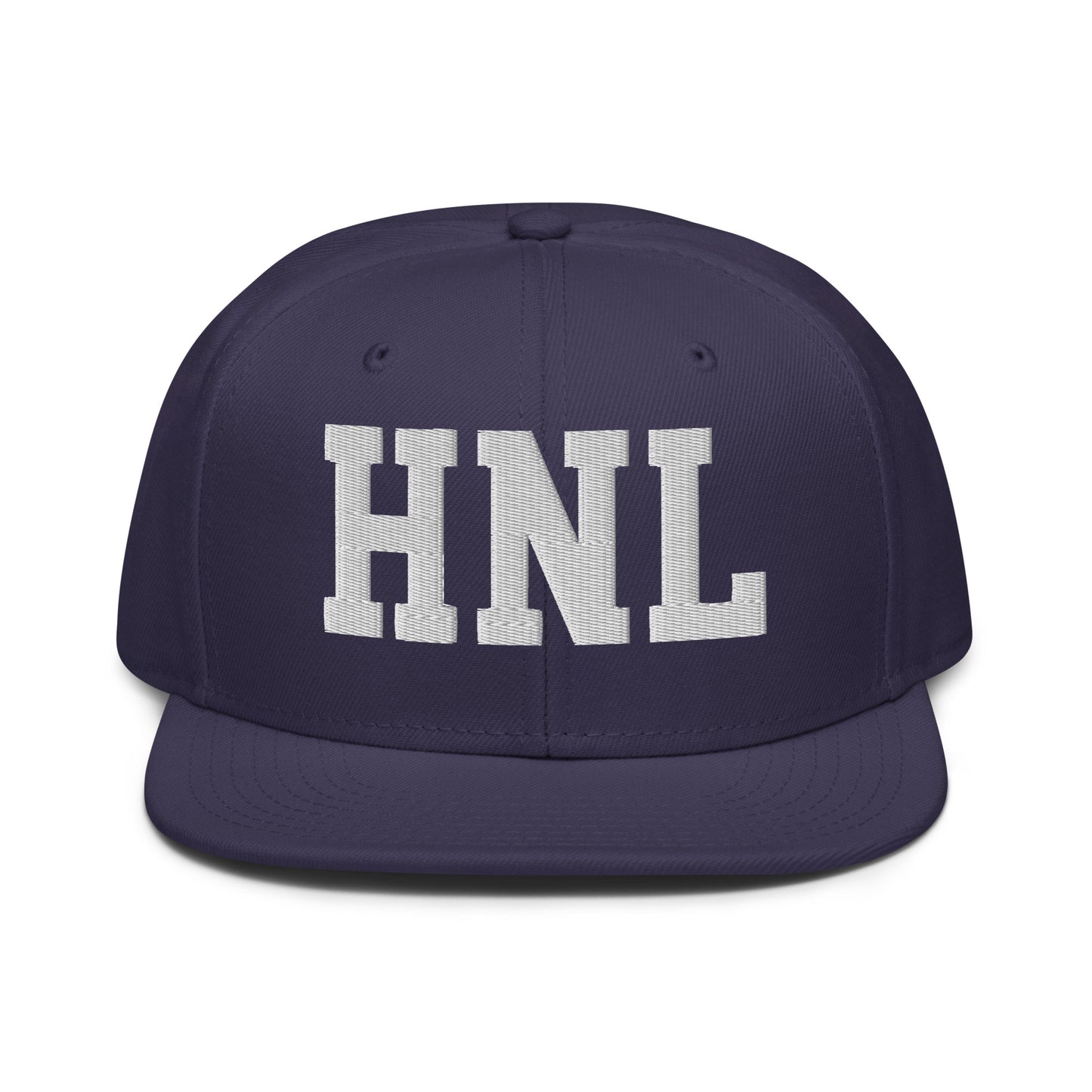 College-Style Wool-Blend Snapback Hat • White • HNL Honolulu • YHM Designs - Image 10