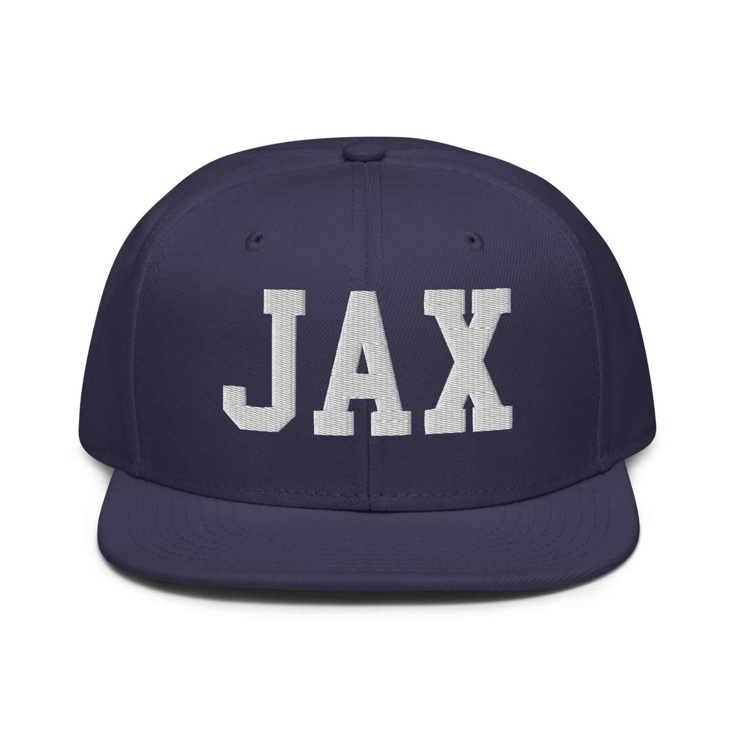 College-Style Wool-Blend Snapback Hat • White • JAX Jacksonville • YHM Designs - Image 10