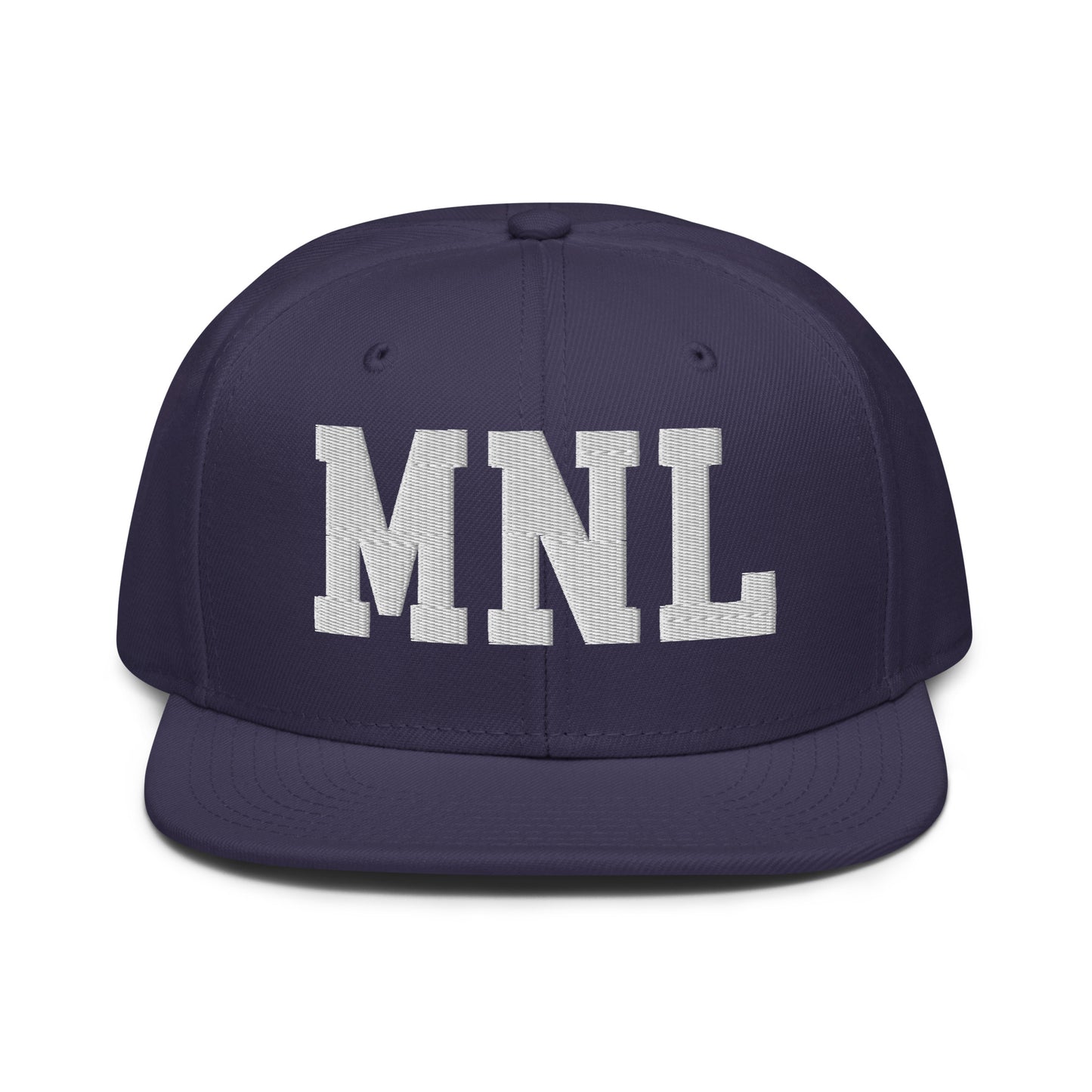 College-Style Wool-Blend Snapback Hat • White • MNL Manila • YHM Designs - Image 10