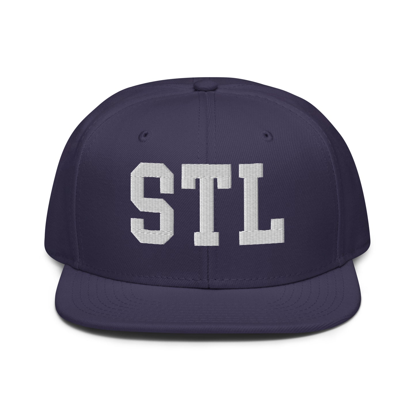 College-Style Wool-Blend Snapback Hat • White • STL St. Louis • YHM Designs - Image 10
