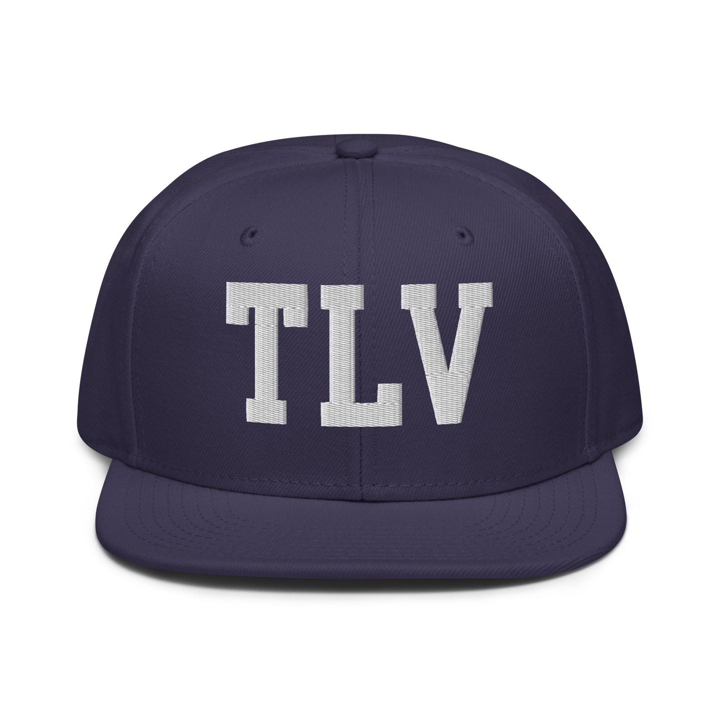 College-Style Wool-Blend Snapback Hat • White • TLV Tel Aviv • YHM Designs - Image 10
