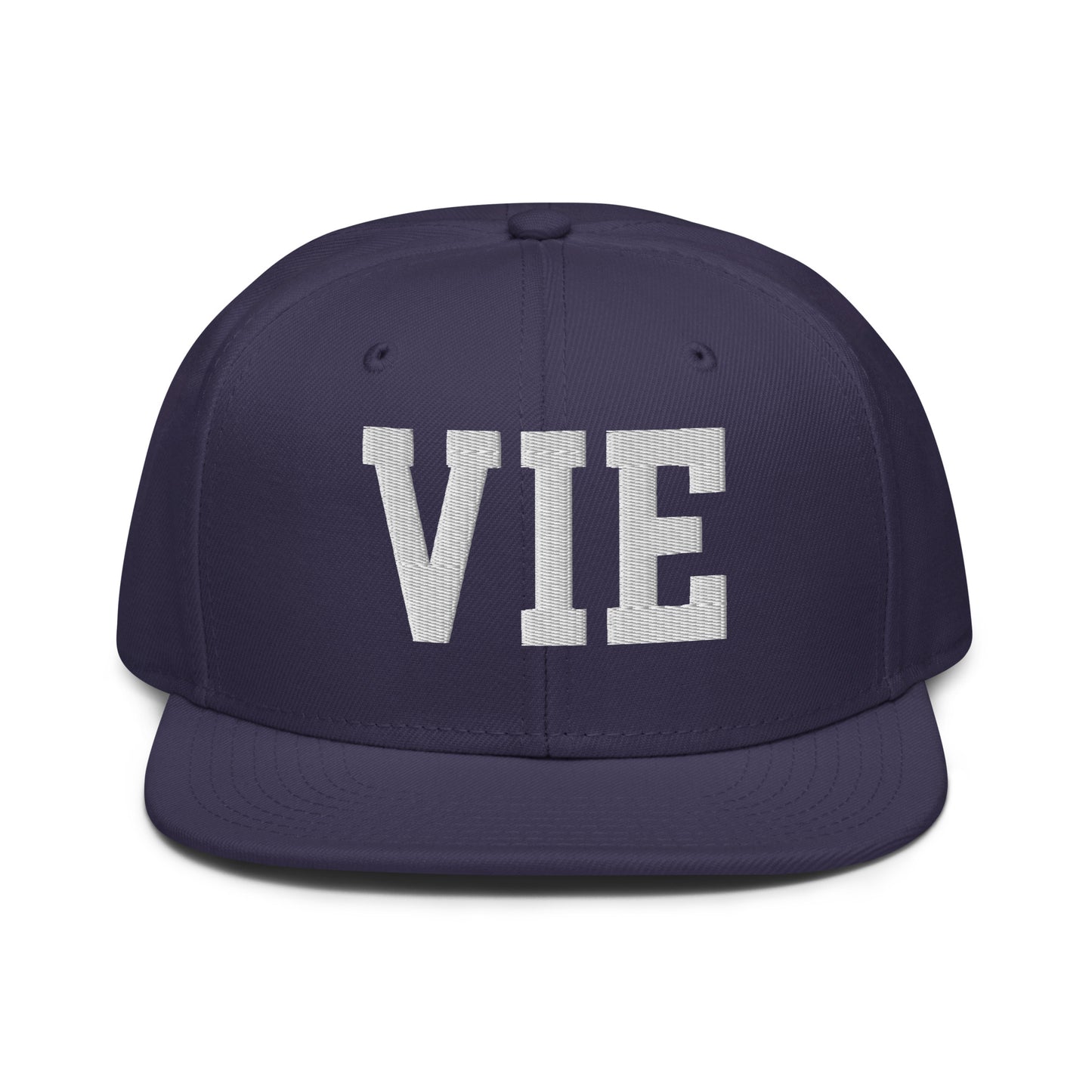 College-Style Wool-Blend Snapback Hat • White • VIE Vienna • YHM Designs - Image 10