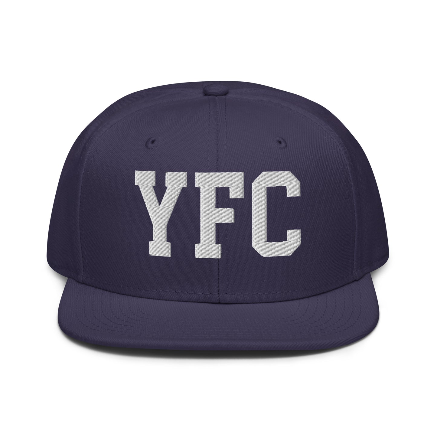 College-Style Wool-Blend Snapback Hat • White • YFC Fredericton • YHM Designs - Image 10