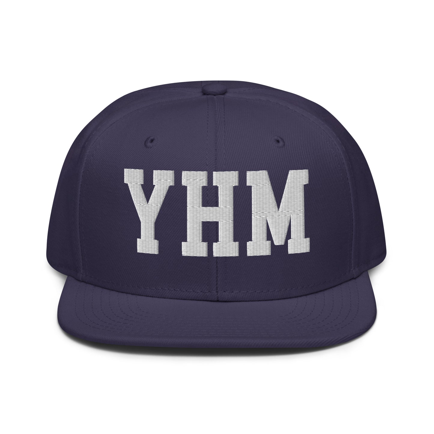 College-Style Wool-Blend Snapback Hat • White • YHM Hamilton • YHM Designs - Image 10