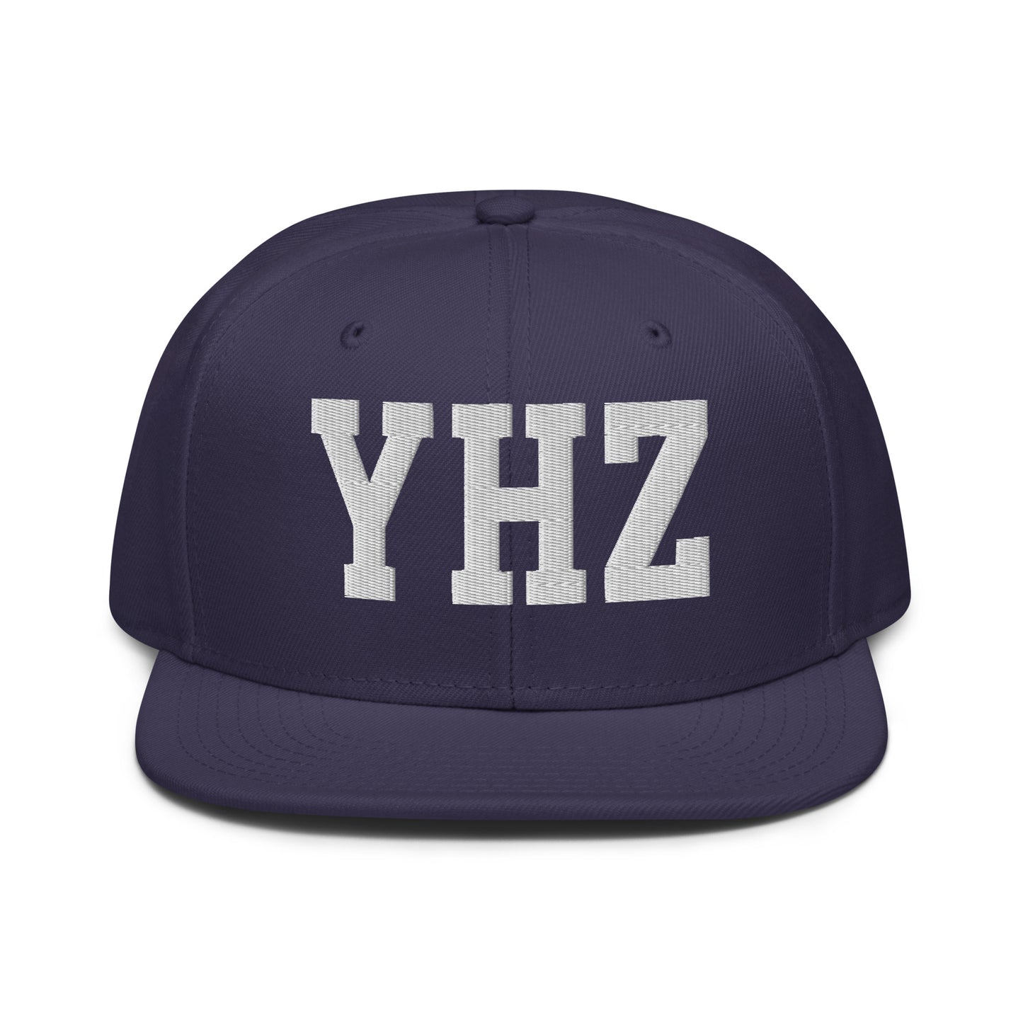 College-Style Wool-Blend Snapback Hat • White • YHZ Halifax • YHM Designs - Image 10