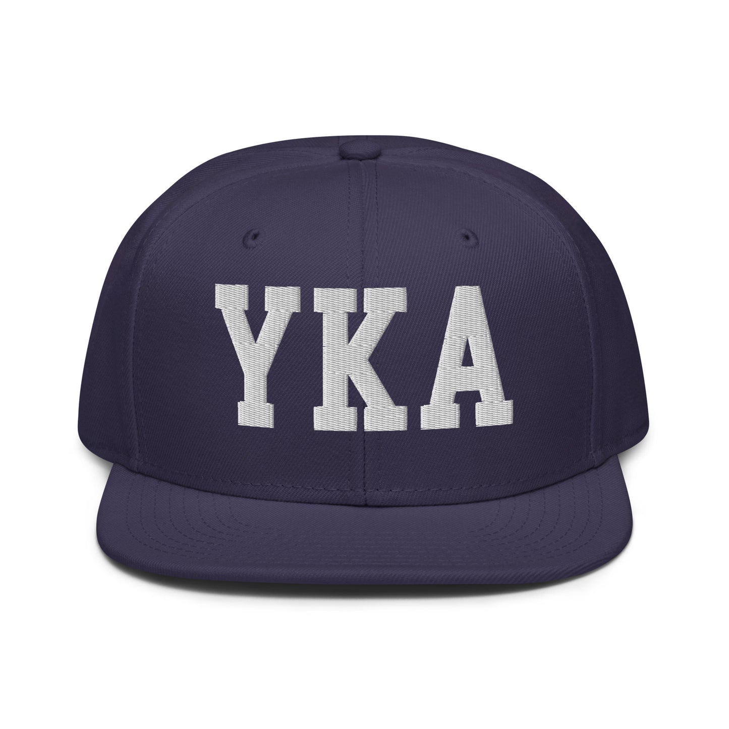 College-Style Wool-Blend Snapback Hat • White • YKA Kamloops • YHM Designs - Image 10