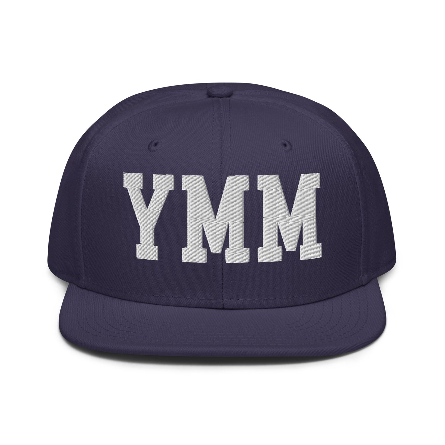 College-Style Wool-Blend Snapback Hat • White • YMM Fort McMurray • YHM Designs - Image 10