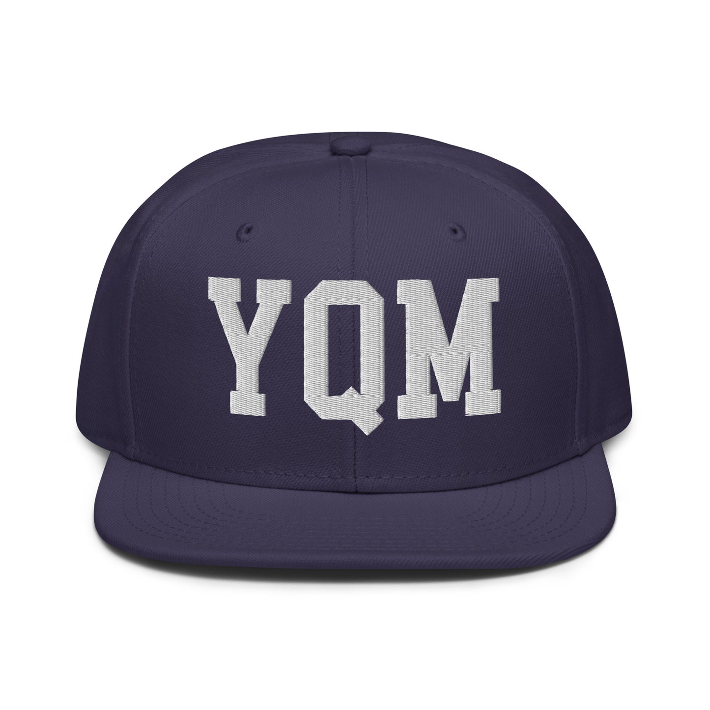 College-Style Wool-Blend Snapback Hat • White • YQM Moncton • YHM Designs - Image 10