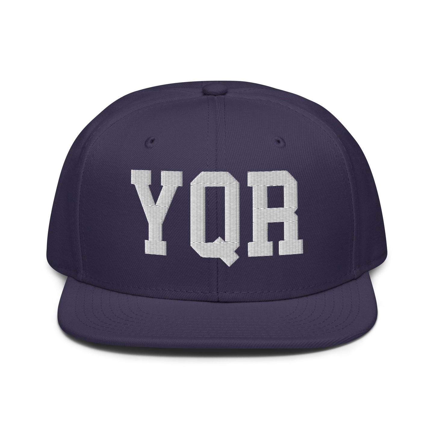 College-Style Wool-Blend Snapback Hat • White • YQR Regina • YHM Designs - Image 10