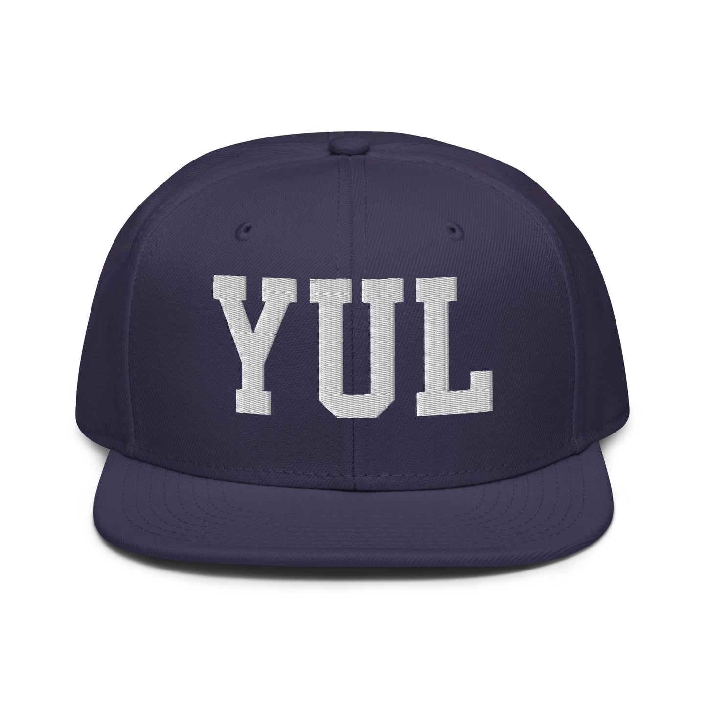 College-Style Wool-Blend Snapback Hat • White • YUL Montreal • YHM Designs - Image 10