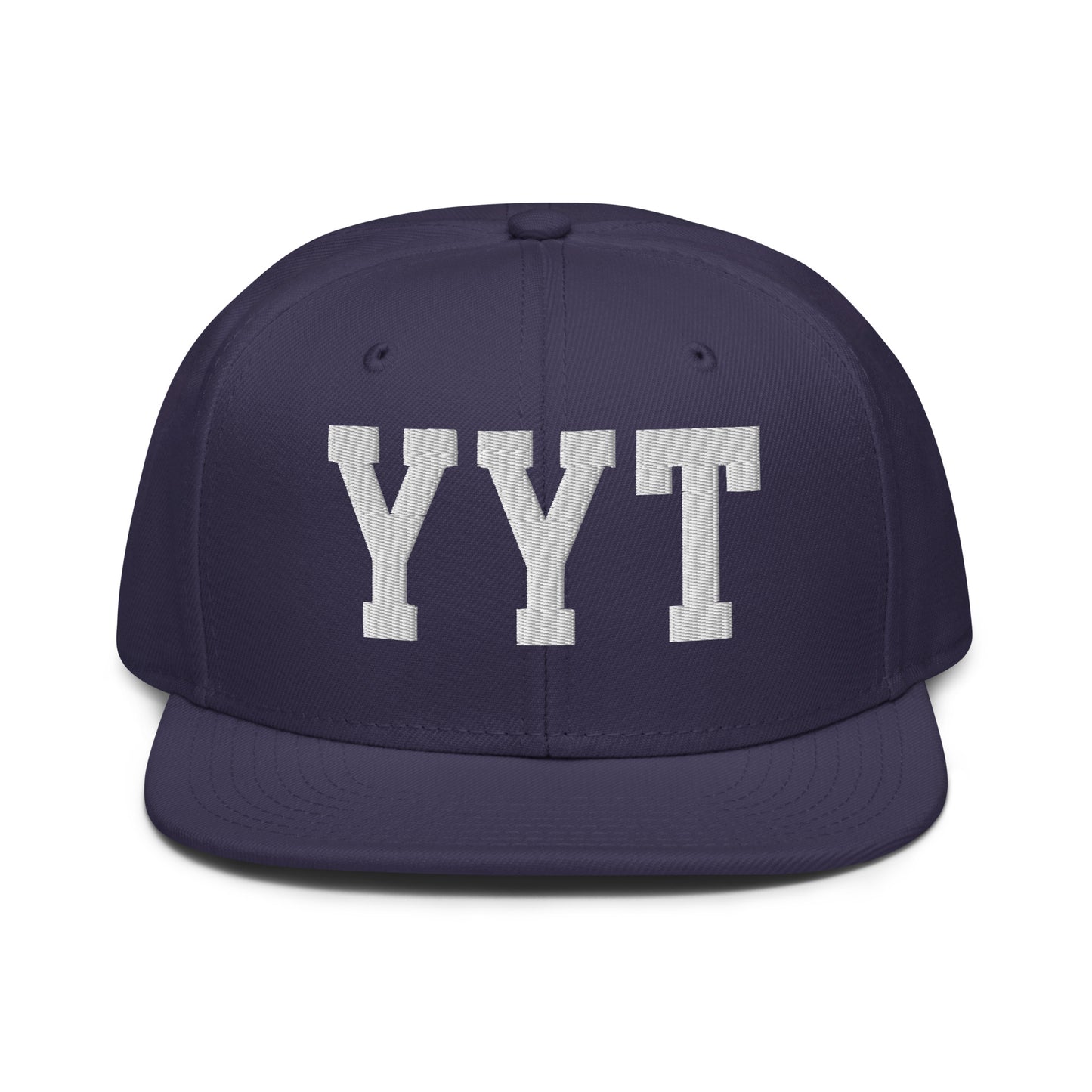 College-Style Wool-Blend Snapback Hat • White • YYT St. John's • YHM Designs - Image 10