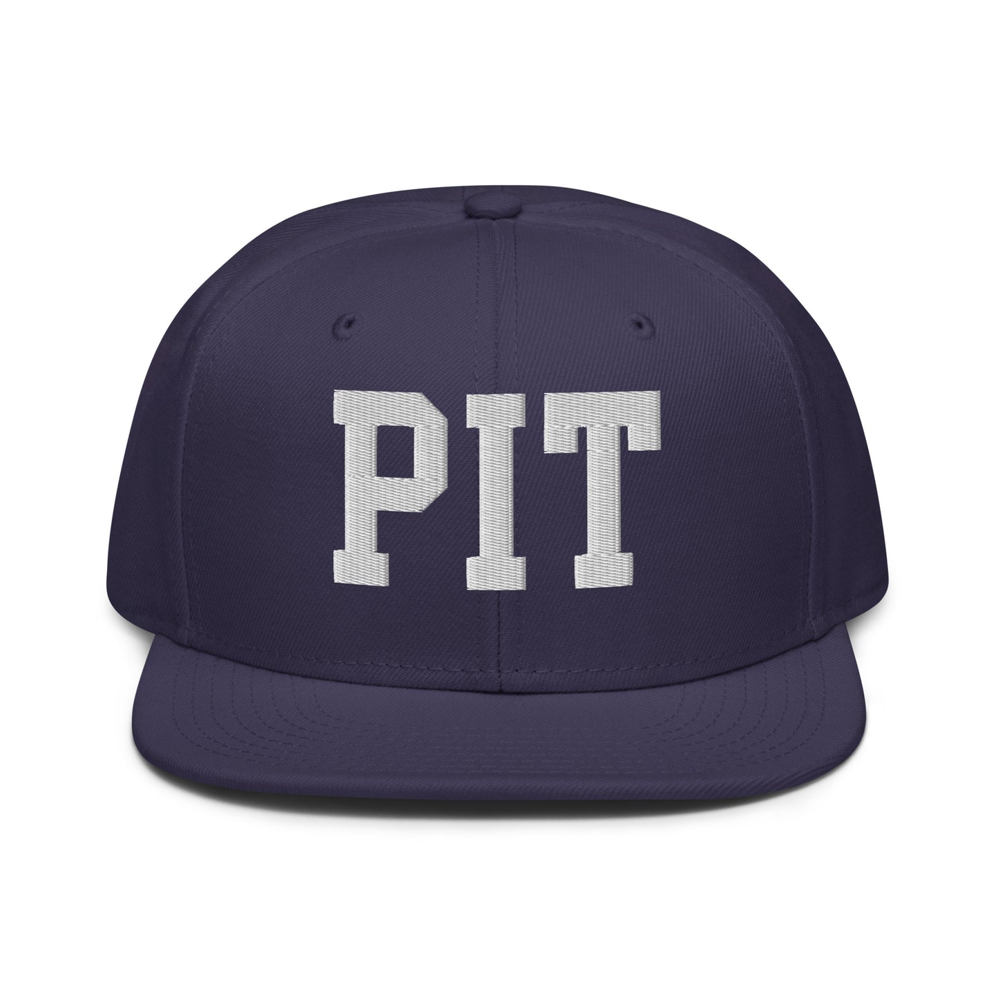 College-Style Wool-Blend Snapback Hat • White • PIT Pittsburgh • YHM Designs - Image 10