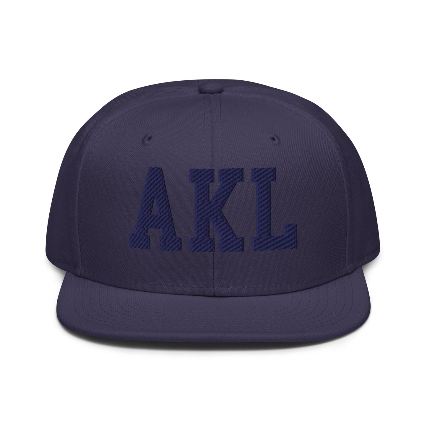 College-Style Wool-Blend Snapback Hat • Navy Blue • AKL Auckland • YHM Designs - Image 07