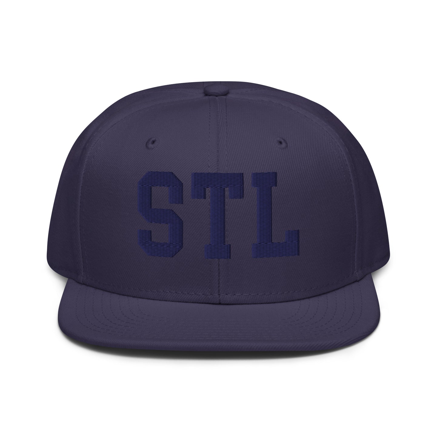 College-Style Wool-Blend Snapback Hat • Navy Blue • STL St. Louis • YHM Designs - Image 07