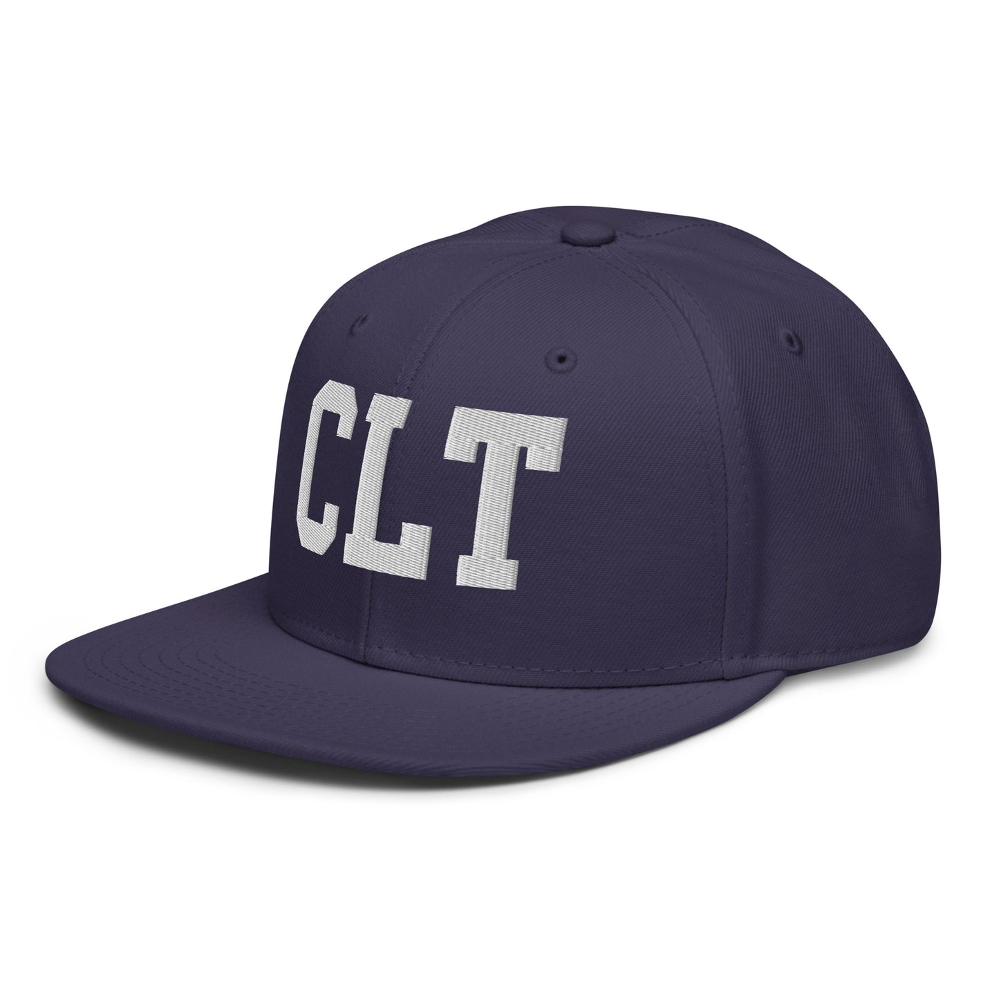 College-Style Wool-Blend Snapback Hat • White • CLT Charlotte • YHM Designs - Image 12