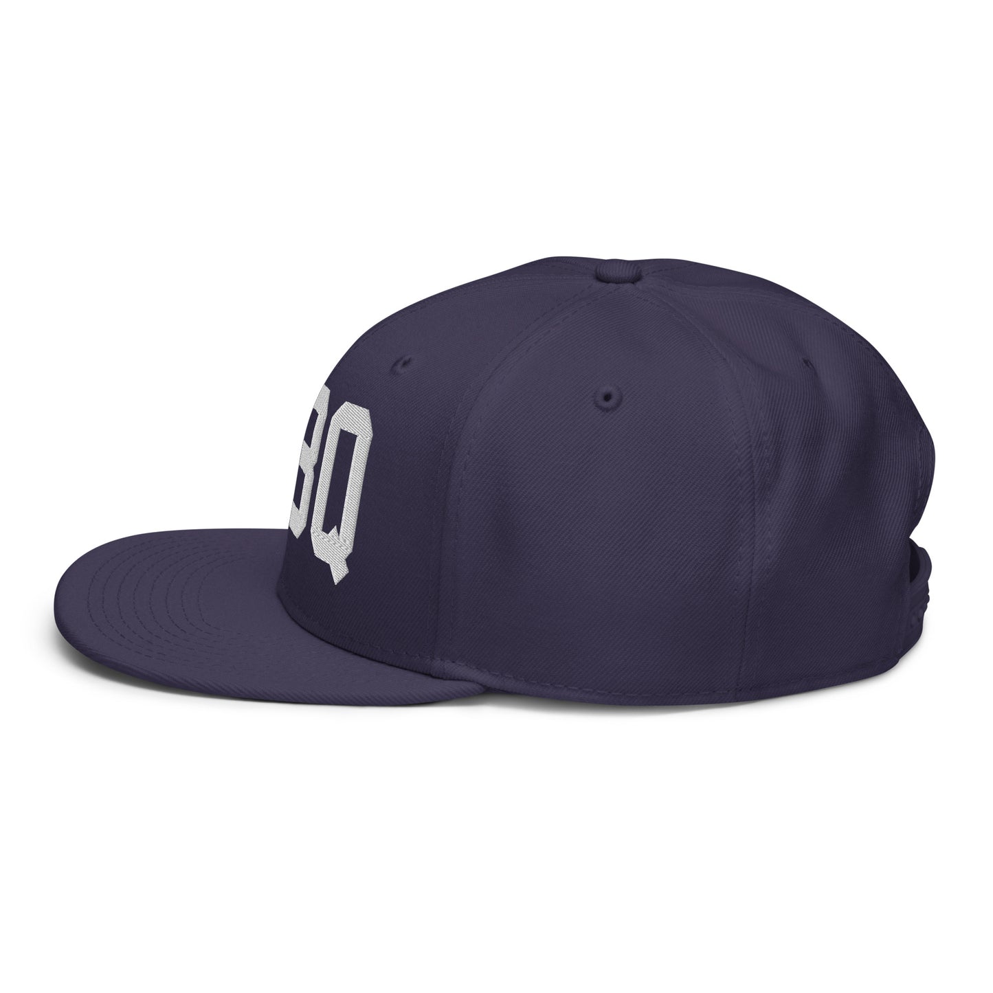 College-Style Wool-Blend Snapback Hat • White • ABQ Albuquerque • YHM Designs - Image 13