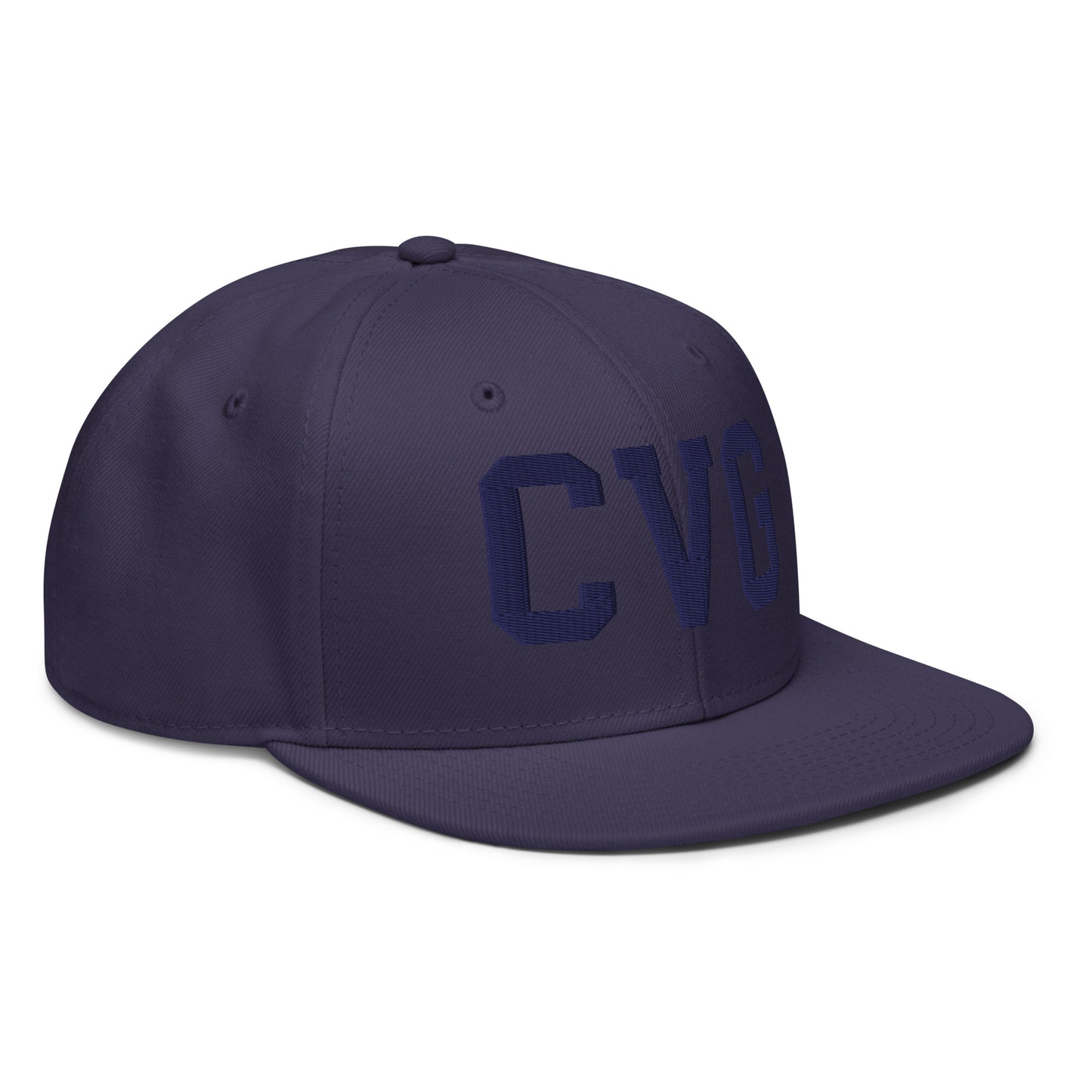 College-Style Wool-Blend Snapback Hat • Navy Blue • CVG Cincinnati • YHM Designs - Image 10