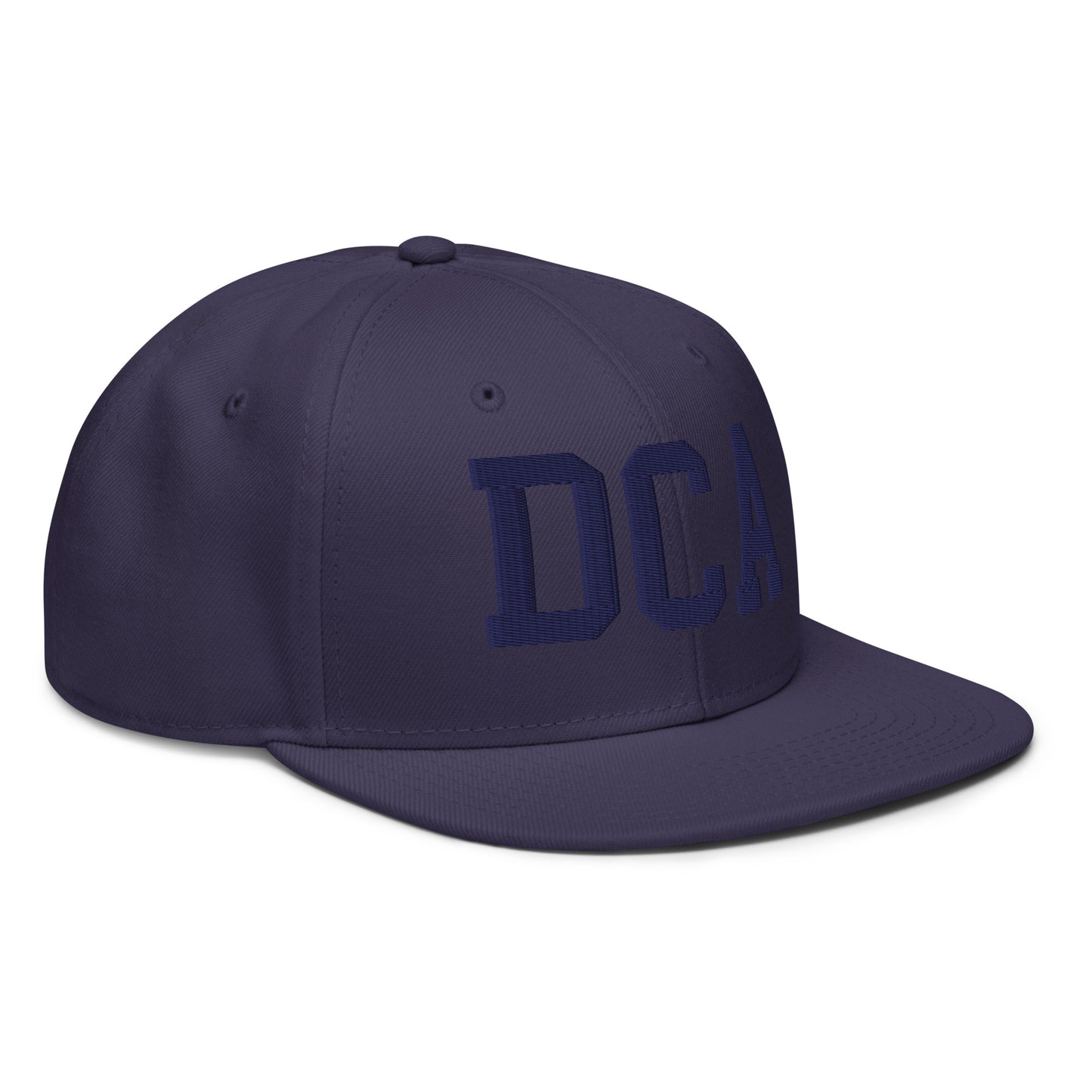College-Style Wool-Blend Snapback Hat • Navy Blue • DCA Washington • YHM Designs - Image 10