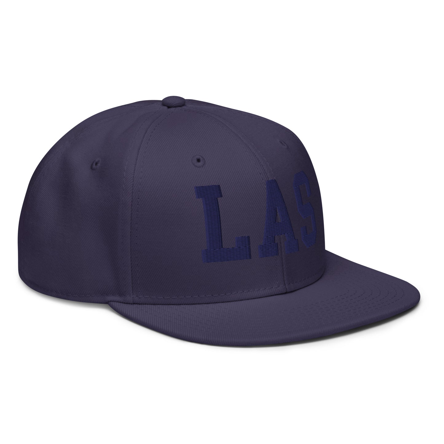 College-Style Wool-Blend Snapback Hat • Navy Blue • LAS Las Vegas • YHM Designs - Image 10