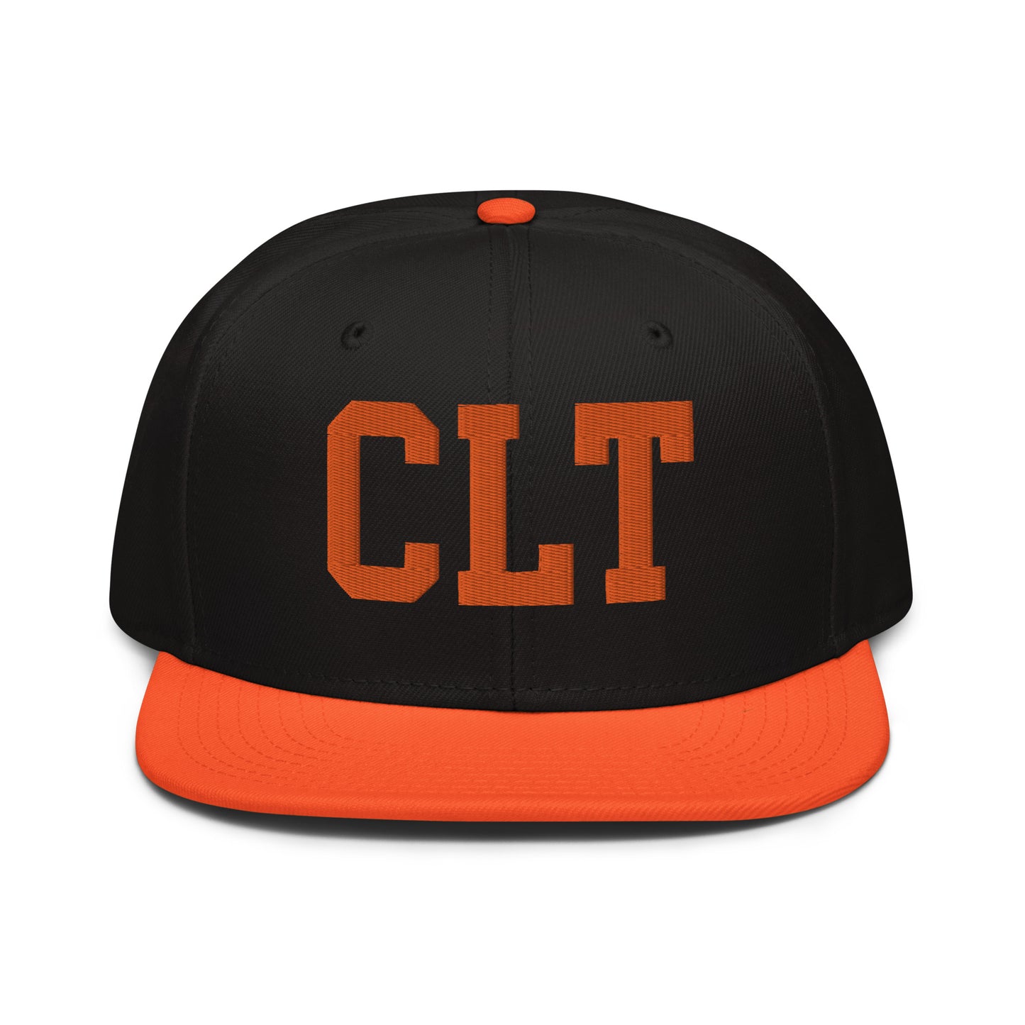 College-Style Wool-Blend Snapback Hat • Orange • CLT Charlotte • YHM Designs - Image 07