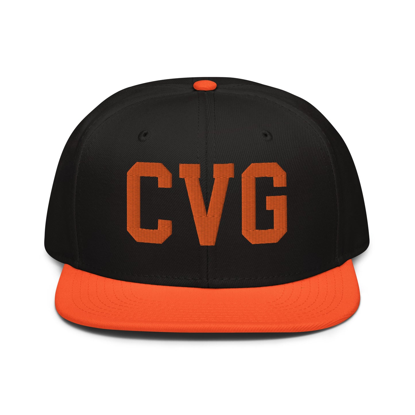 College-Style Wool-Blend Snapback Hat • Orange • CVG Cincinnati • YHM Designs - Image 07