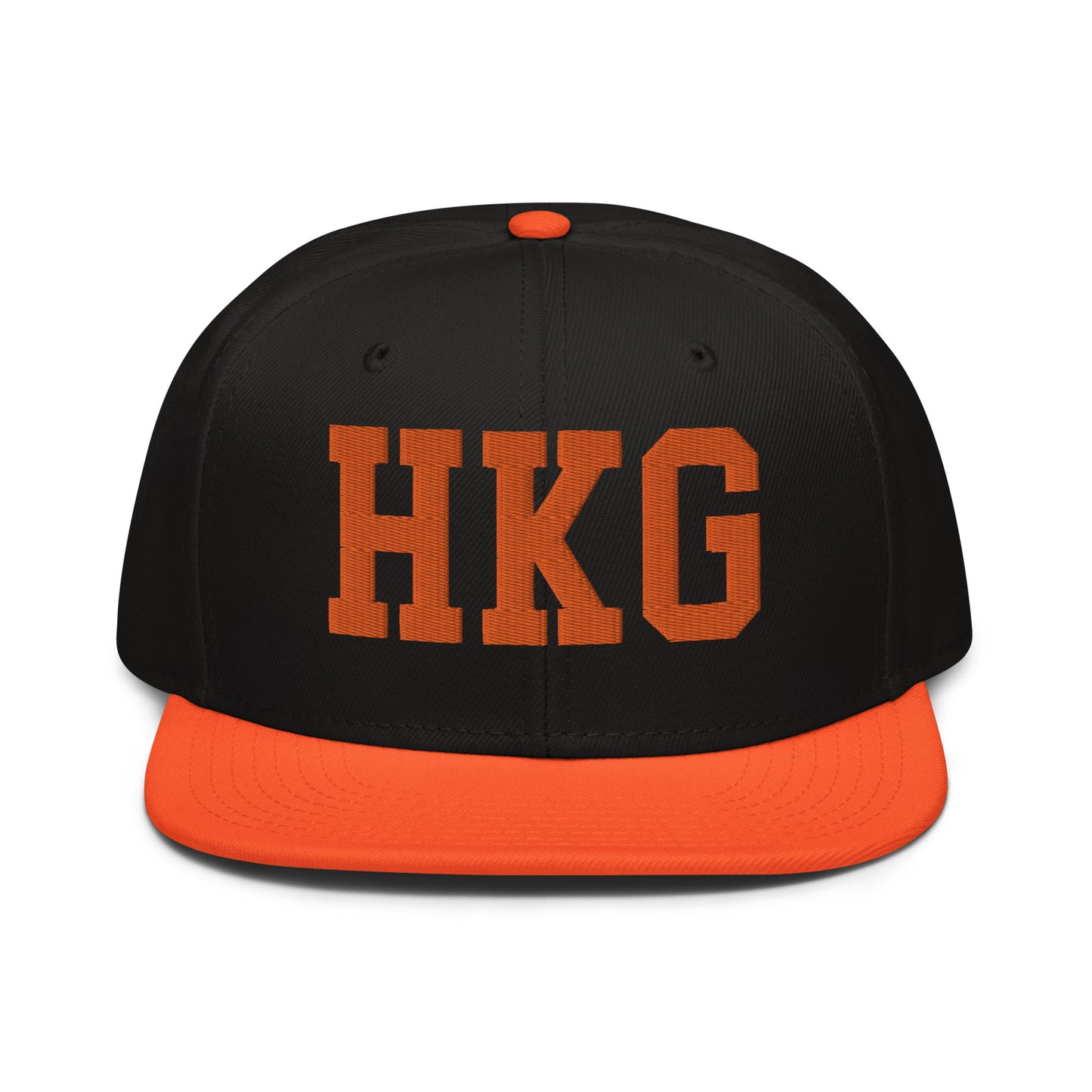College-Style Wool-Blend Snapback Hat • Orange • HKG Hong Kong • YHM Designs - Image 07