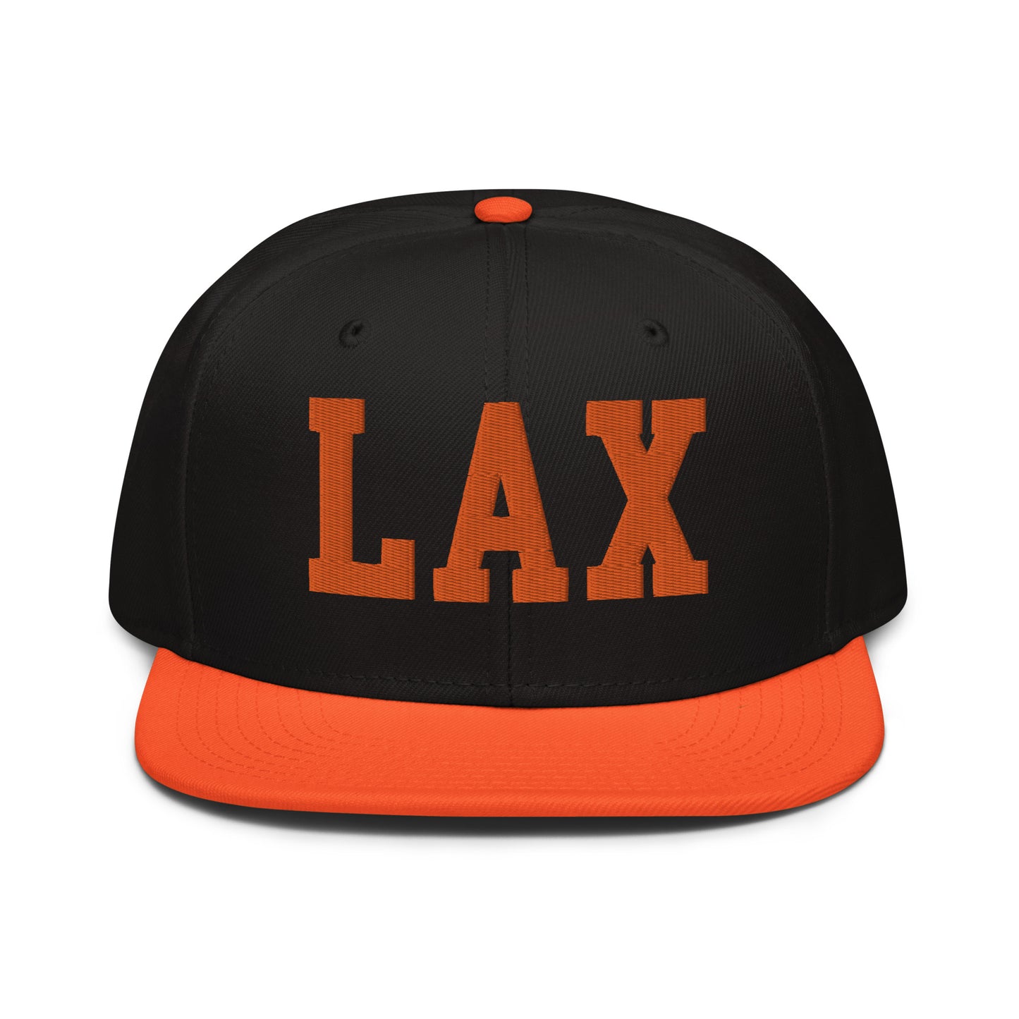 College-Style Wool-Blend Snapback Hat • Orange • LAX Los Angeles • YHM Designs - Image 07