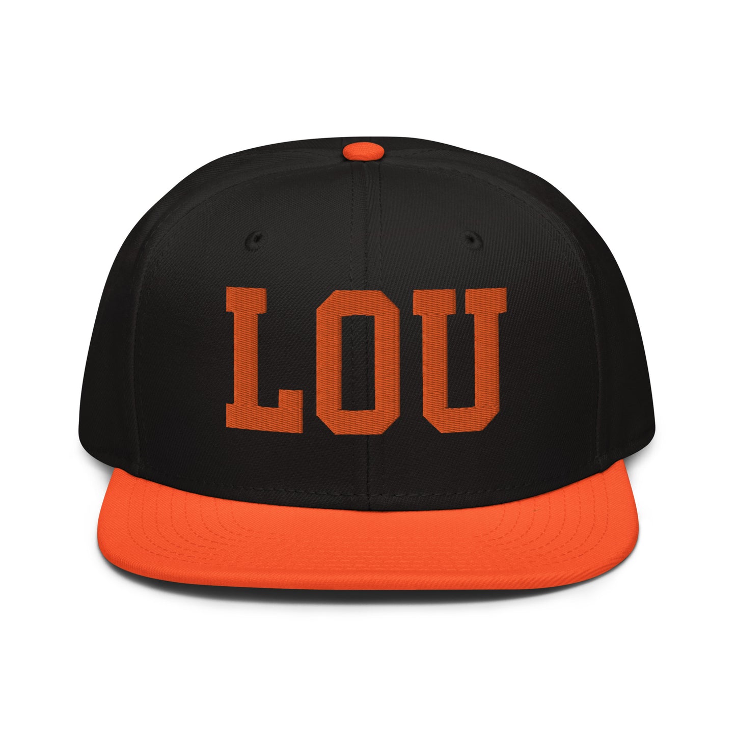 College-Style Wool-Blend Snapback Hat • Orange • LOU Louisville • YHM Designs - Image 07