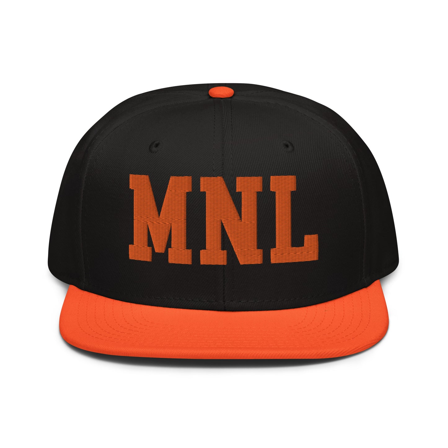 College-Style Wool-Blend Snapback Hat • Orange • MNL Manila • YHM Designs - Image 07