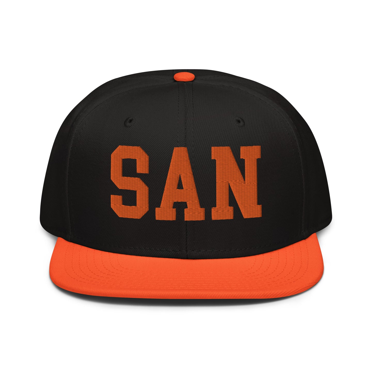 College-Style Wool-Blend Snapback Hat • Orange • SAN San Diego • YHM Designs - Image 07