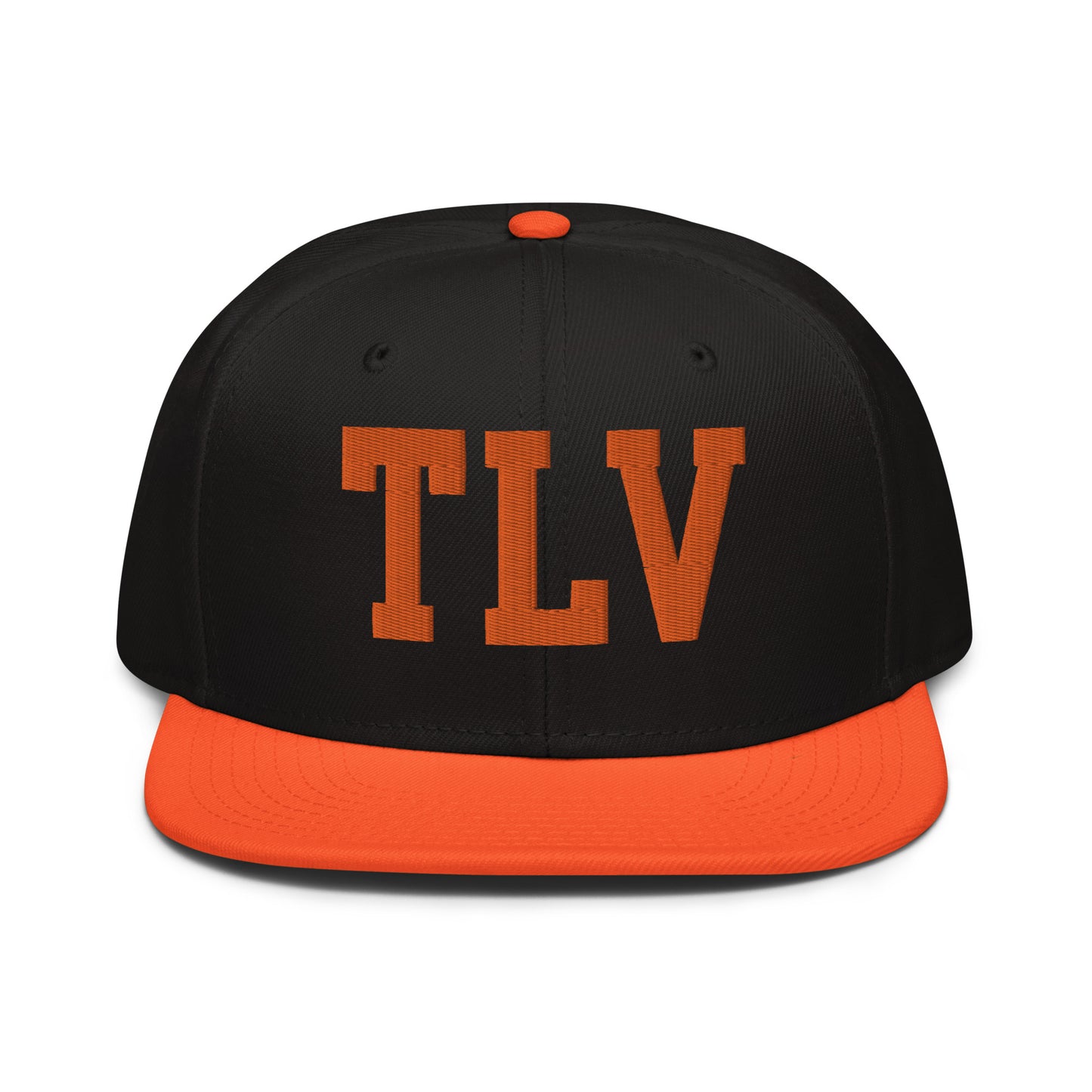 College-Style Wool-Blend Snapback Hat • Orange • TLV Tel Aviv • YHM Designs - Image 07