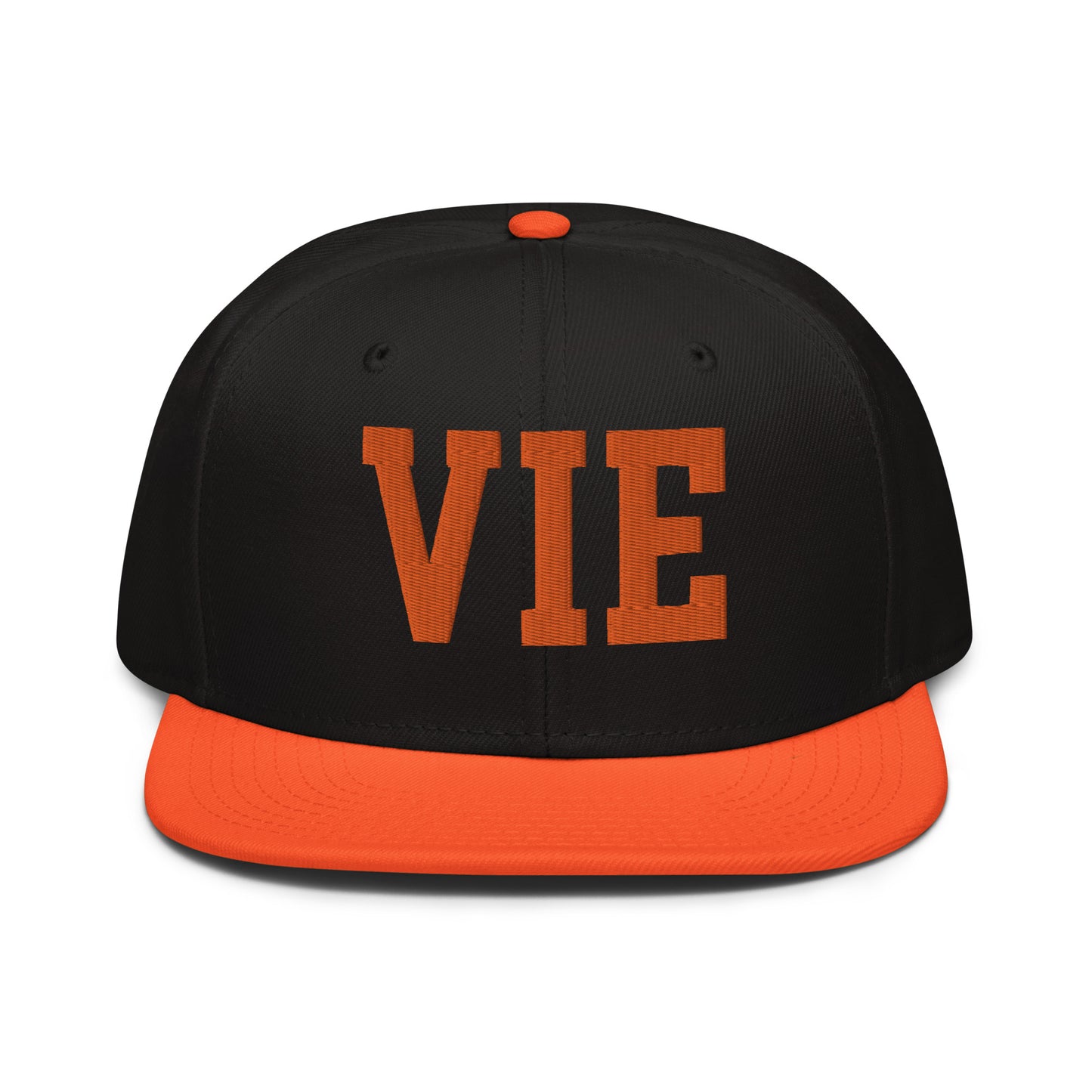 College-Style Wool-Blend Snapback Hat • Orange • VIE Vienna • YHM Designs - Image 07