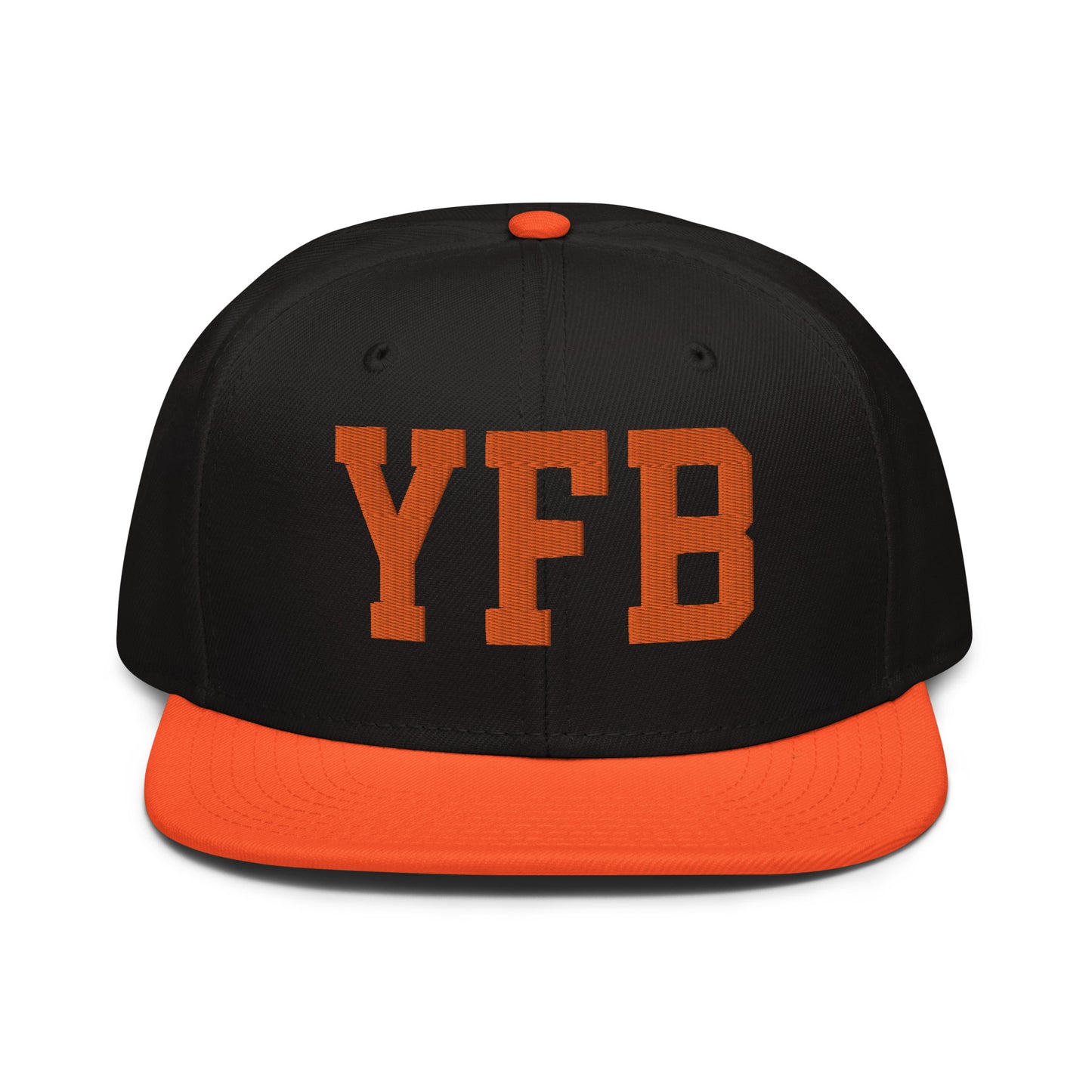 College-Style Wool-Blend Snapback Hat • Orange • YFB Iqaluit • YHM Designs - Image 07