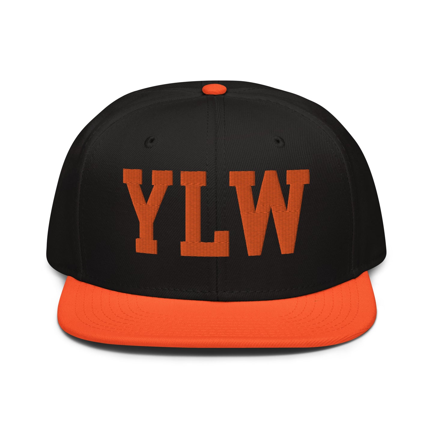 College-Style Wool-Blend Snapback Hat • Orange • YLW Kelowna • YHM Designs - Image 07