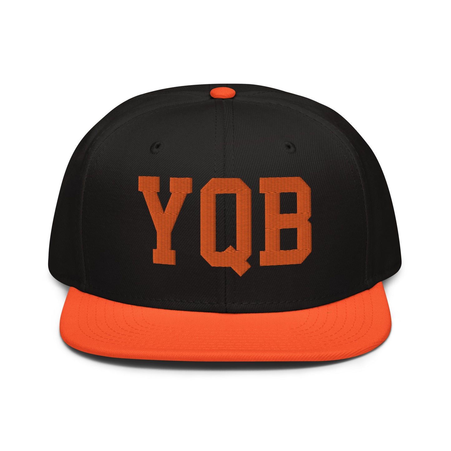 College-Style Wool-Blend Snapback Hat • Orange • YQB Quebec City • YHM Designs - Image 07