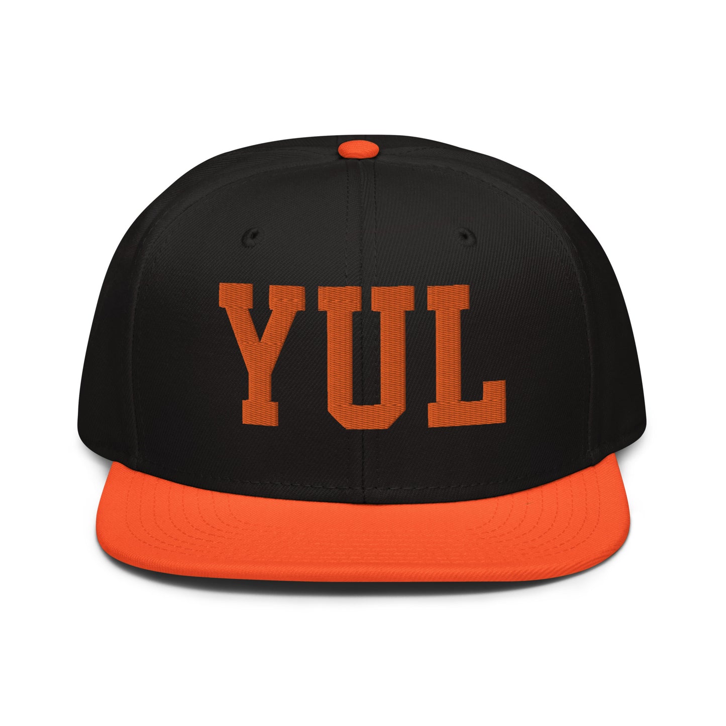 College-Style Wool-Blend Snapback Hat • Orange • YUL Montreal • YHM Designs - Image 07