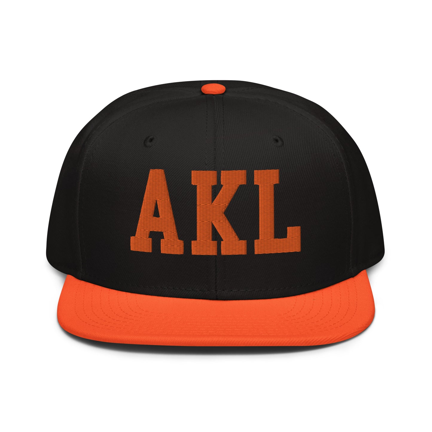 College-Style Wool-Blend Snapback Hat • Orange • AKL Auckland • YHM Designs - Image 07