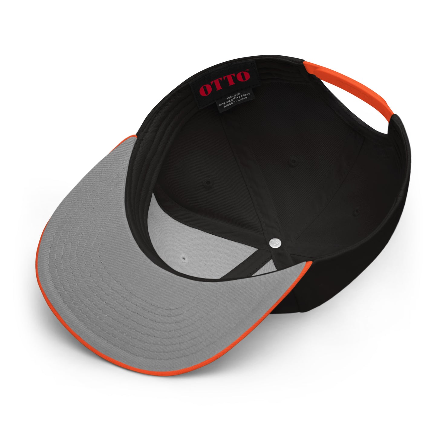 College-Style Wool-Blend Snapback Hat • Orange • YOW Ottawa • YHM Designs - Image 04