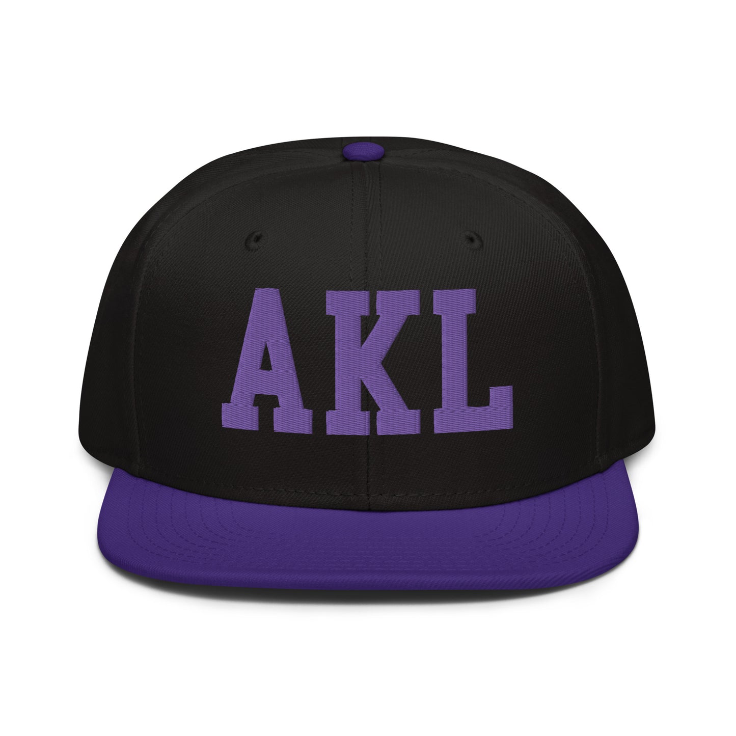 College-Style Wool-Blend Snapback Hat • Purple • AKL Auckland • YHM Designs - Image 07
