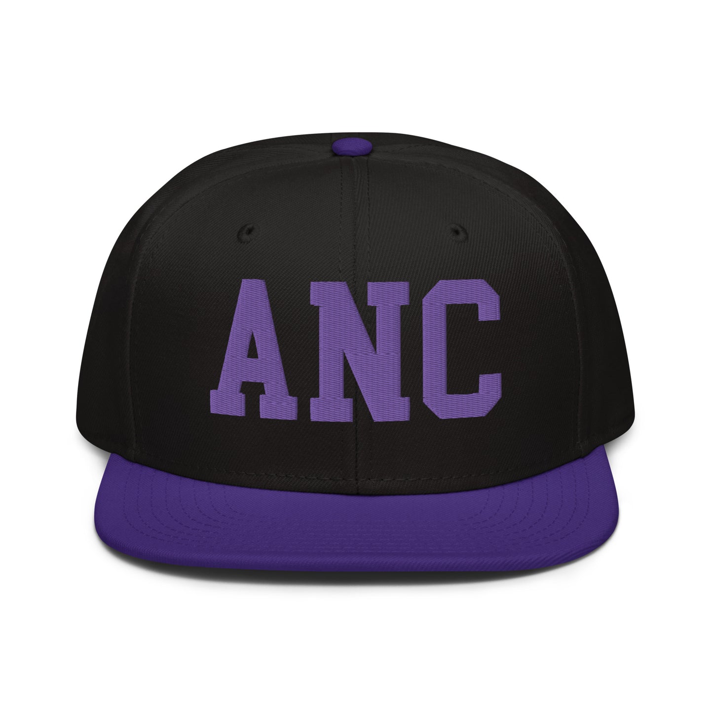 College-Style Wool-Blend Snapback Hat • Purple • ANC Anchorage • YHM Designs - Image 07