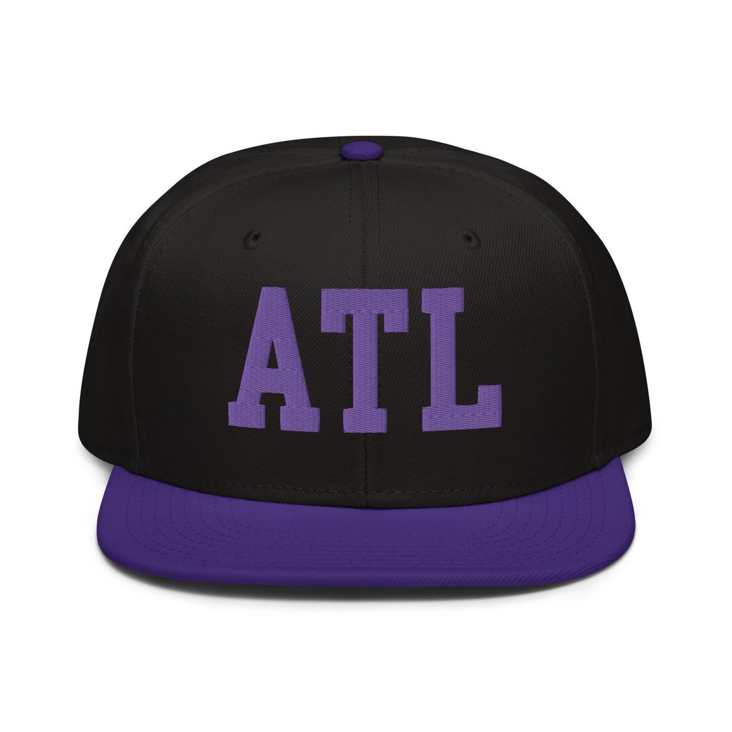 College-Style Wool-Blend Snapback Hat • Purple • ATL Atlanta • YHM Designs - Image 07