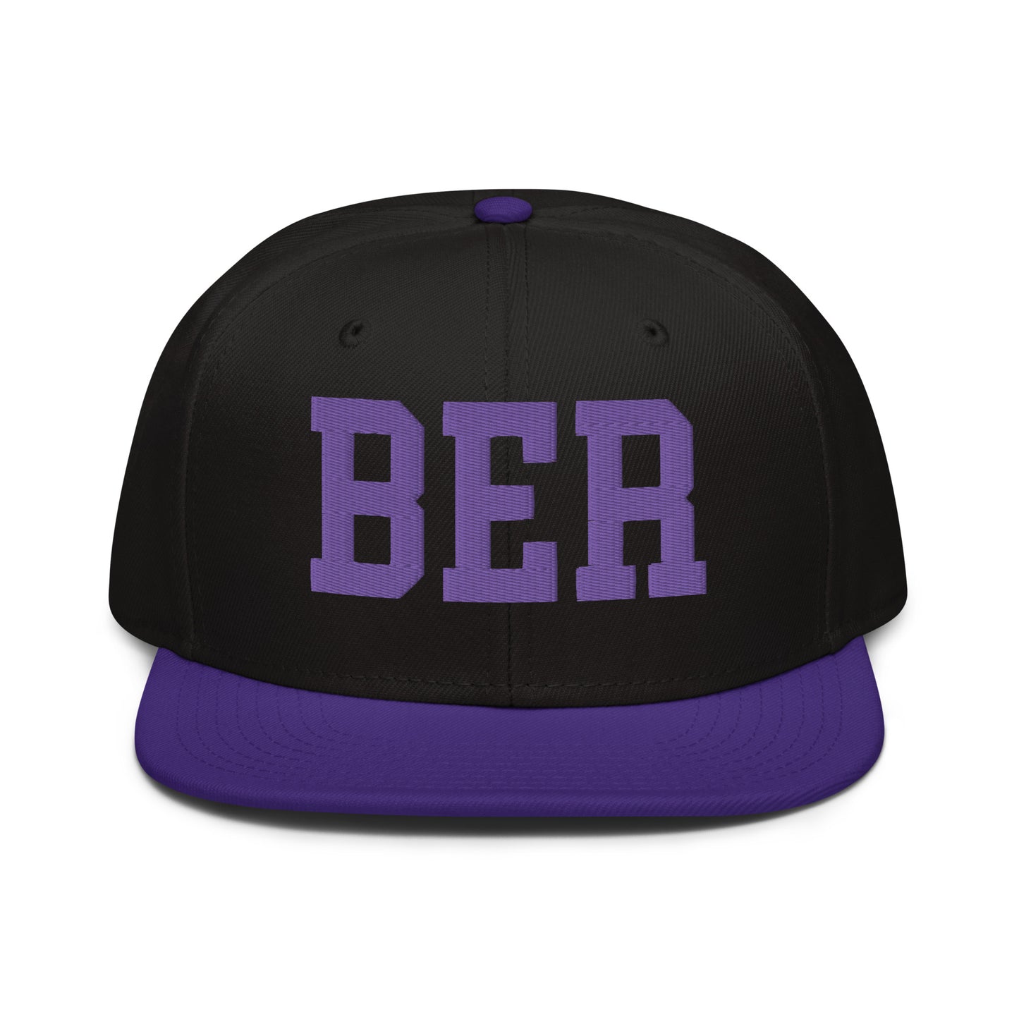 College-Style Wool-Blend Snapback Hat • Purple • BER Berlin • YHM Designs - Image 07