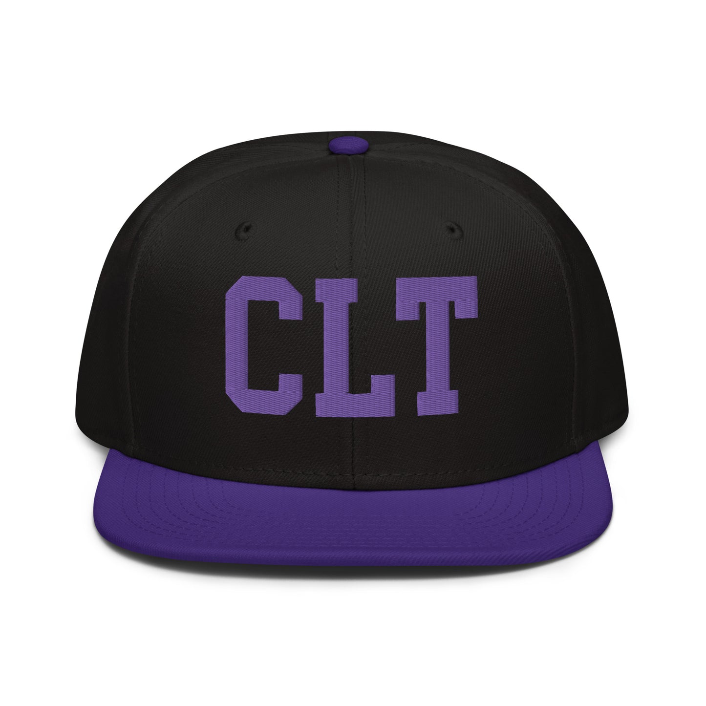 College-Style Wool-Blend Snapback Hat • Purple • CLT Charlotte • YHM Designs - Image 07