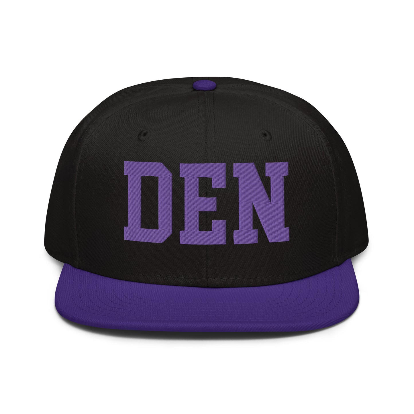 College-Style Wool-Blend Snapback Hat • Purple • DEN Denver • YHM Designs - Image 07