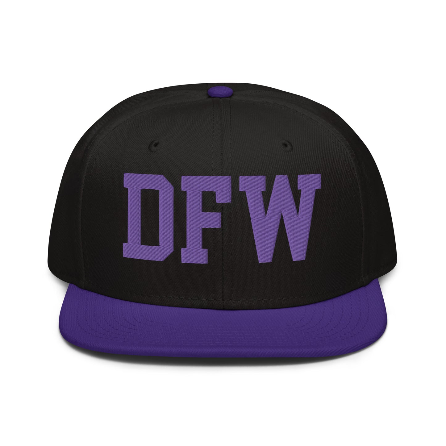 College-Style Wool-Blend Snapback Hat • Purple • DFW Dallas • YHM Designs - Image 07