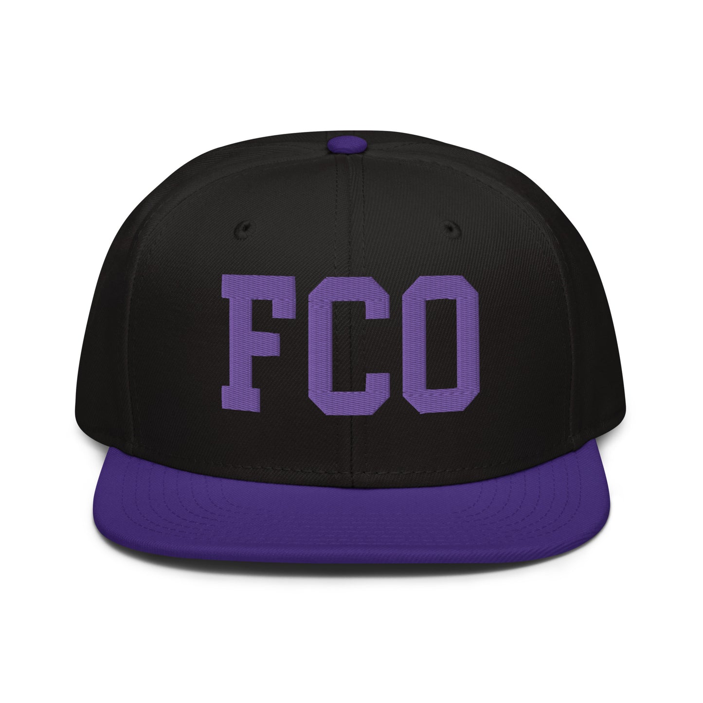 College-Style Wool-Blend Snapback Hat • Purple • FCO Rome • YHM Designs - Image 07